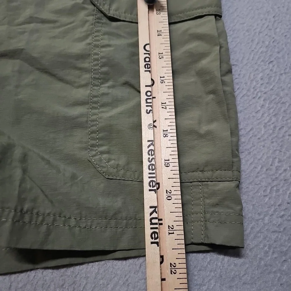 Croft & Barrow Mens Lightweight Nylon Travel Cargo Shorts Olive Green UPF NEW 44